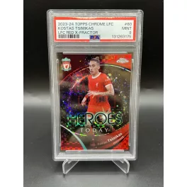   Kostas Tsimikas /5 Red X-Fractor Heroes of Today PSA 9 focis kártya - 2023-24 Topps Chrome Liverpool FC - Liverpool FC