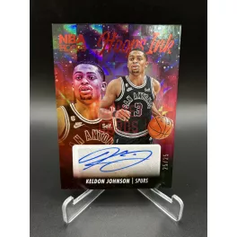   Keldon Johnson /25 Hoops Ink aláírt NBA kosaras kártya – 2023-24 Panini Hoops Basketball – San Antonio Spurs