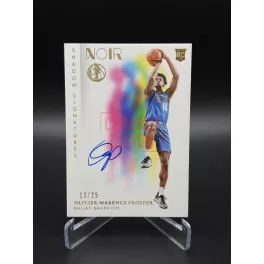   Olivier-Maxence Prosper STS-OMP - 2023/24 Panini Noir Shadow Signatures - Dallas Mavericks /25 aláírt RC