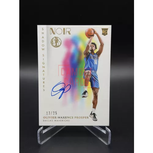 Olivier-Maxence Prosper STS-OMP - 2023/24 Panini Noir Shadow Signatures - Dallas Mavericks /25 aláírt RC